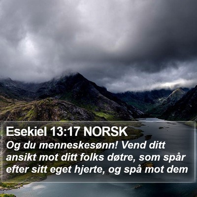 Esekiel 13:17 NORSK Bible Verse Image