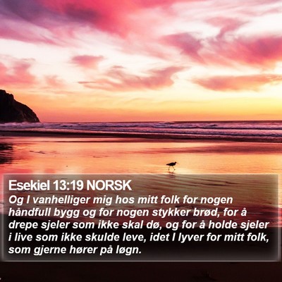 Esekiel 13:19 NORSK Bible Verse Image