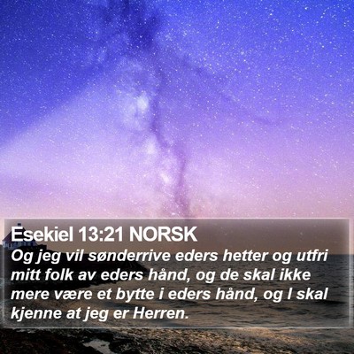 Esekiel 13:21 NORSK Bible Verse Image