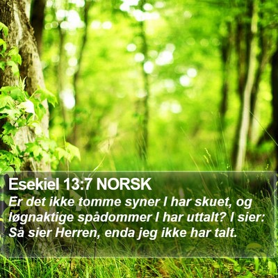 Esekiel 13:7 NORSK Bible Verse Image