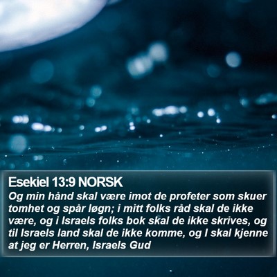 Esekiel 13:9 NORSK Bible Verse Image