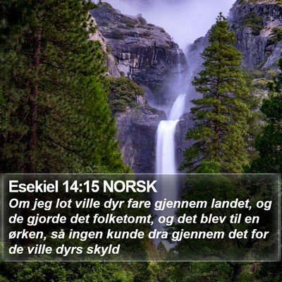 Esekiel 14:15 NORSK Bible Verse Image