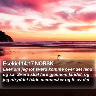 Esekiel 14:17 NORSK Bible Verse Image