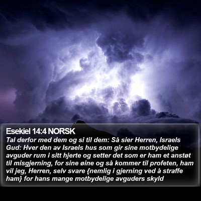 Esekiel 14:4 NORSK Bible Verse Image