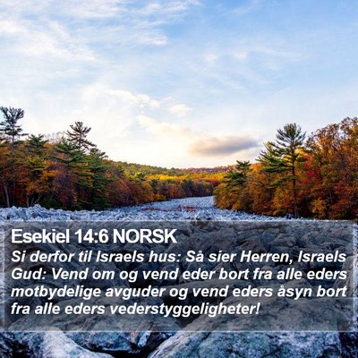 Esekiel 14:6 NORSK Bible Verse Image