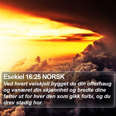 Esekiel 16:25 NORSK Bible Verse Image