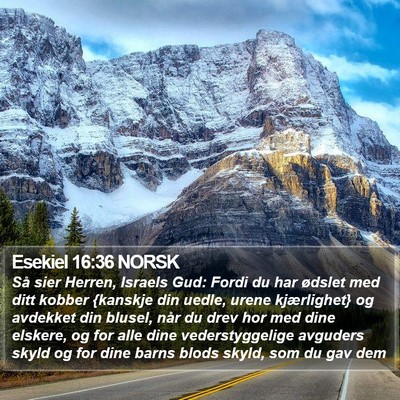 Esekiel 16:36 NORSK Bible Verse Image