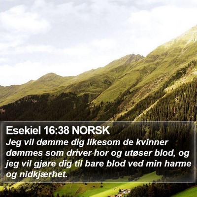 Esekiel 16:38 NORSK Bible Verse Image