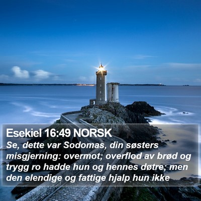 Esekiel 16:49 NORSK Bible Verse Image