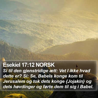 Esekiel 17:12 NORSK Bible Verse Image