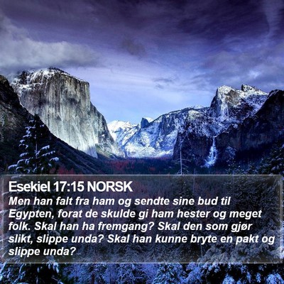 Esekiel 17:15 NORSK Bible Verse Image