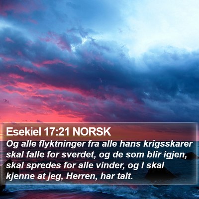 Esekiel 17:21 NORSK Bible Verse Image