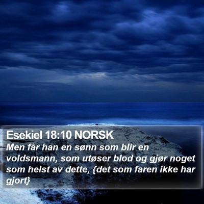 Esekiel 18:10 NORSK Bible Verse Image