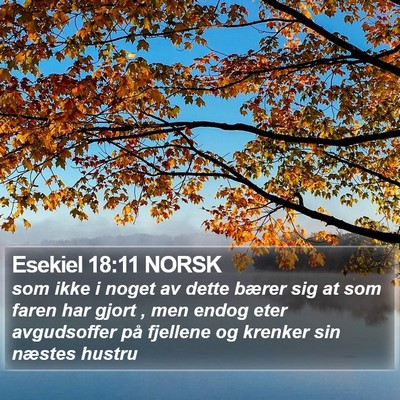 Esekiel 18:11 NORSK Bible Verse Image