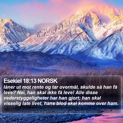 Esekiel 18:13 NORSK Bible Verse Image