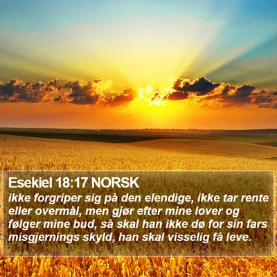 Esekiel 18:17 NORSK Bible Verse Image
