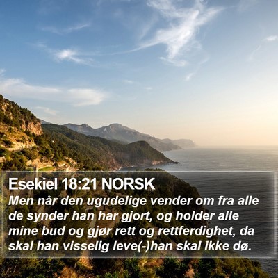 Esekiel 18:21 NORSK Bible Verse Image