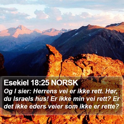 Esekiel 18:25 NORSK Bible Verse Image