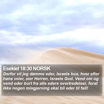 Esekiel 18:30 NORSK Bible Verse Image