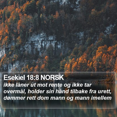 Esekiel 18:8 NORSK Bible Verse Image