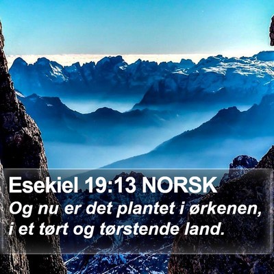 Esekiel 19:13 NORSK Bible Verse Image