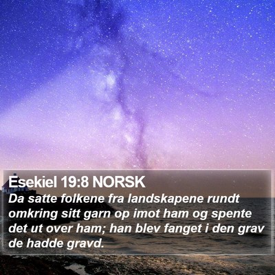 Esekiel 19:8 NORSK Bible Verse Image