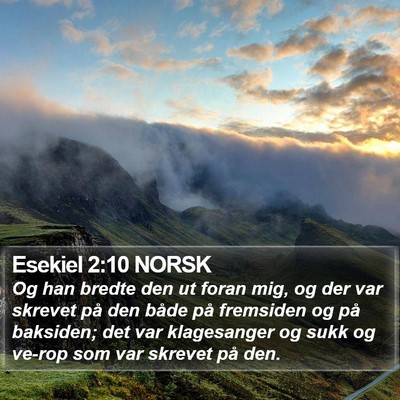 Esekiel 2:10 NORSK Bible Verse Image