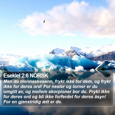 Esekiel 2:6 NORSK Bible Verse Image