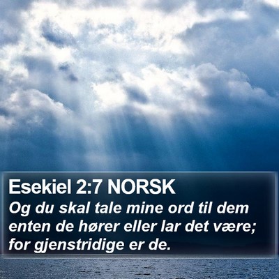 Esekiel 2:7 NORSK Bible Verse Image