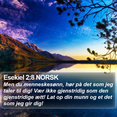 Esekiel 2:8 NORSK Bible Verse Image