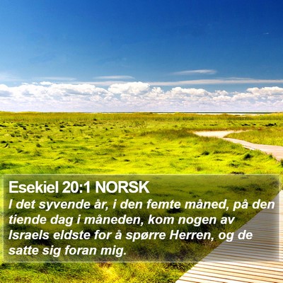 Esekiel 20:1 NORSK Bible Verse Image