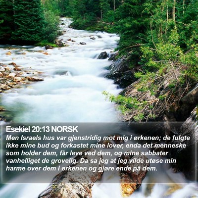 Esekiel 20:13 NORSK Bible Verse Image