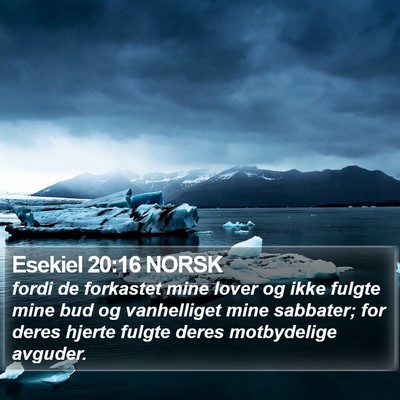 Esekiel 20:16 NORSK Bible Verse Image