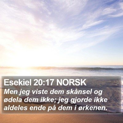 Esekiel 20:17 NORSK Bible Verse Image