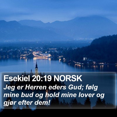 Esekiel 20:19 NORSK Bible Verse Image
