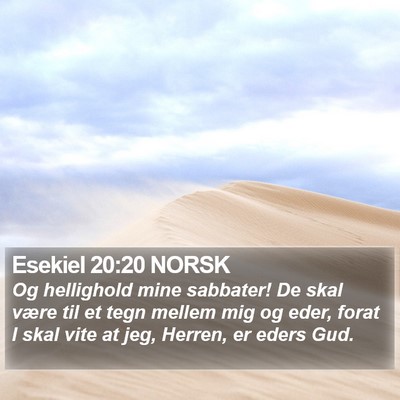 Esekiel 20:20 NORSK Bible Verse Image