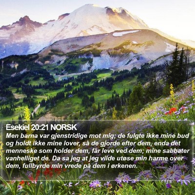 Esekiel 20:21 NORSK Bible Verse Image