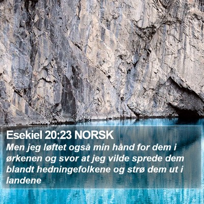 Esekiel 20:23 NORSK Bible Verse Image