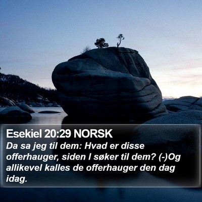 Esekiel 20:29 NORSK Bible Verse Image