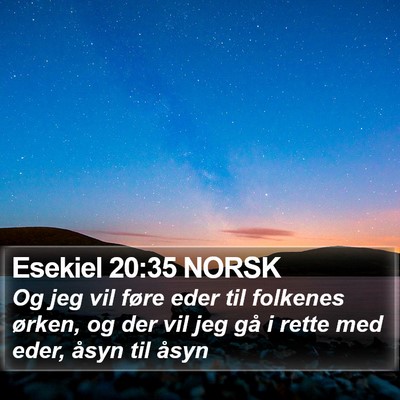 Esekiel 20:35 NORSK Bible Verse Image