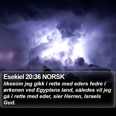 Esekiel 20:36 NORSK Bible Verse Image