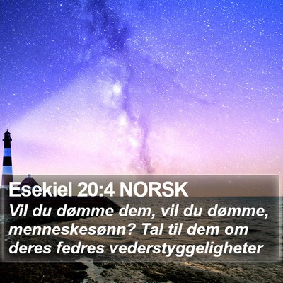 Esekiel 20:4 NORSK Bible Verse Image