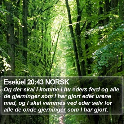 Esekiel 20:43 NORSK Bible Verse Image