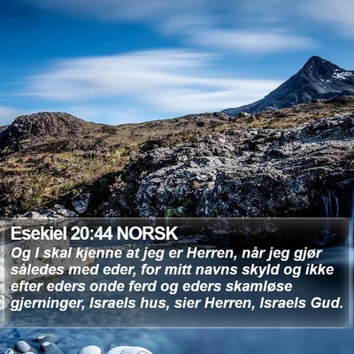 Esekiel 20:44 NORSK Bible Verse Image