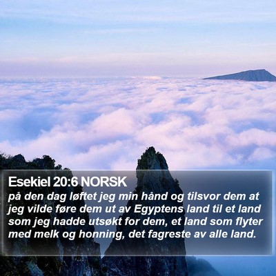 Esekiel 20:6 NORSK Bible Verse Image