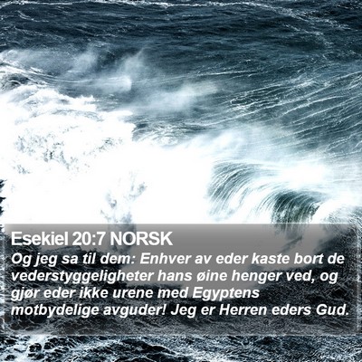 Esekiel 20:7 NORSK Bible Verse Image