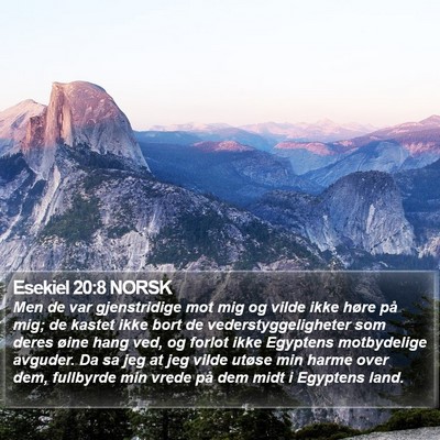 Esekiel 20:8 NORSK Bible Verse Image