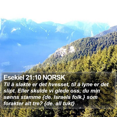 Esekiel 21:10 NORSK Bible Verse Image