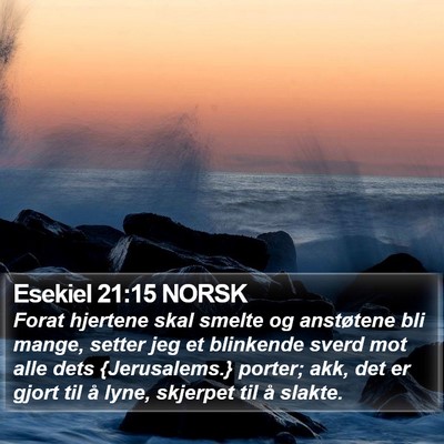 Esekiel 21:15 NORSK Bible Verse Image