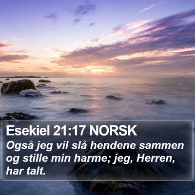 Esekiel 21:17 NORSK Bible Verse Image